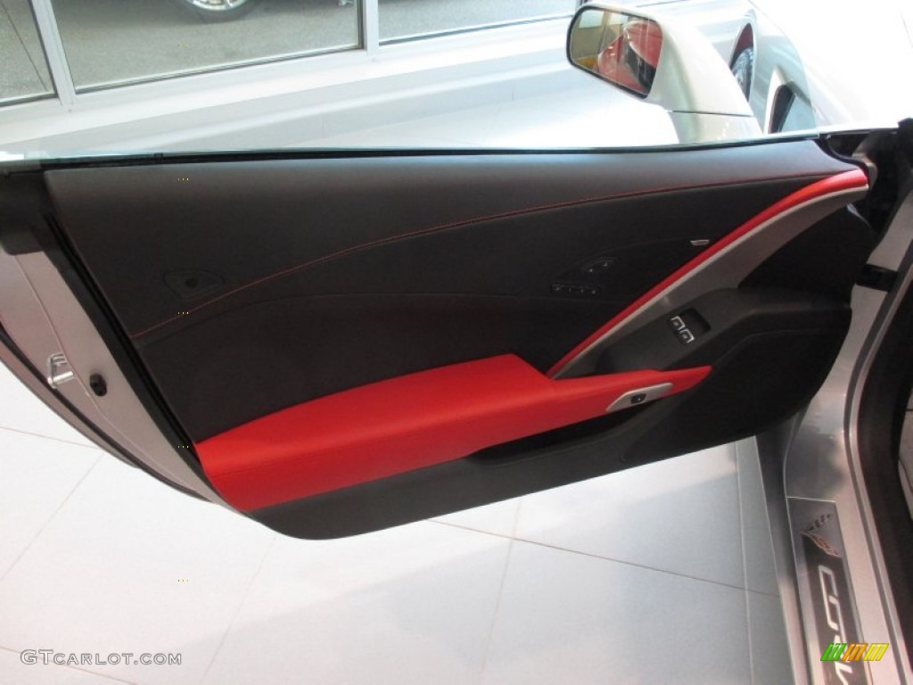 2016 Chevrolet Corvette Stingray Coupe Adrenaline Red Door Panel Photo #106541698