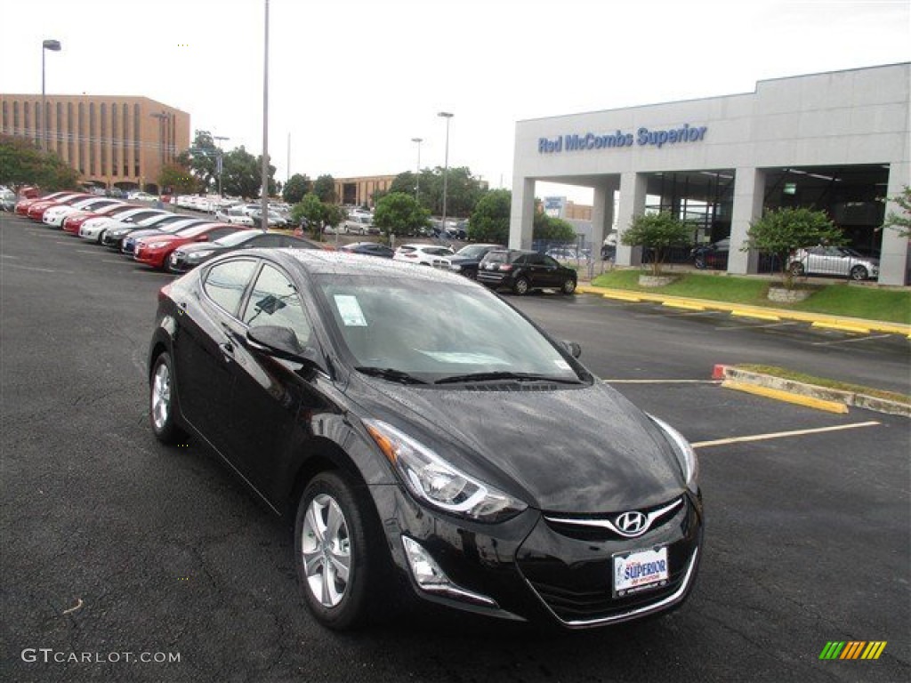 2016 Elantra Value Edition - Phantom Black / Beige photo #1