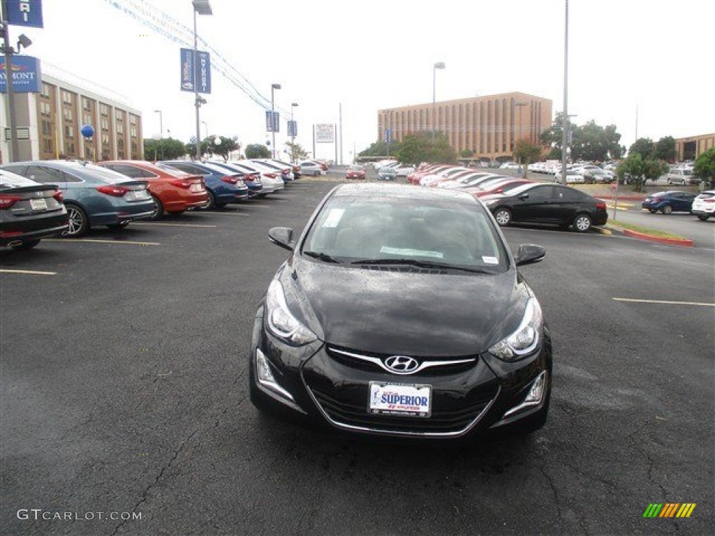 2016 Elantra Value Edition - Phantom Black / Beige photo #2