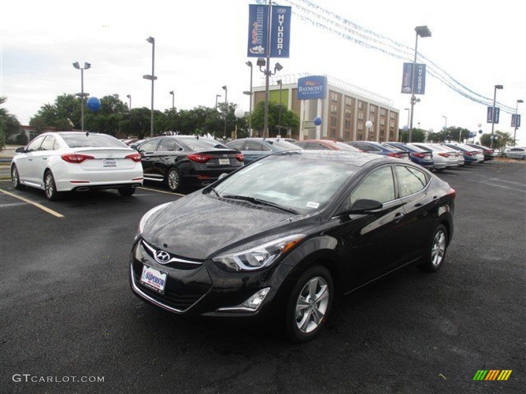 2016 Elantra Value Edition - Phantom Black / Beige photo #3