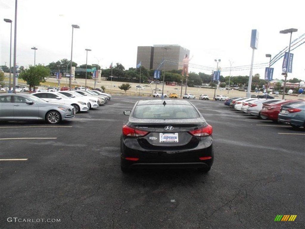 2016 Elantra Value Edition - Phantom Black / Beige photo #6