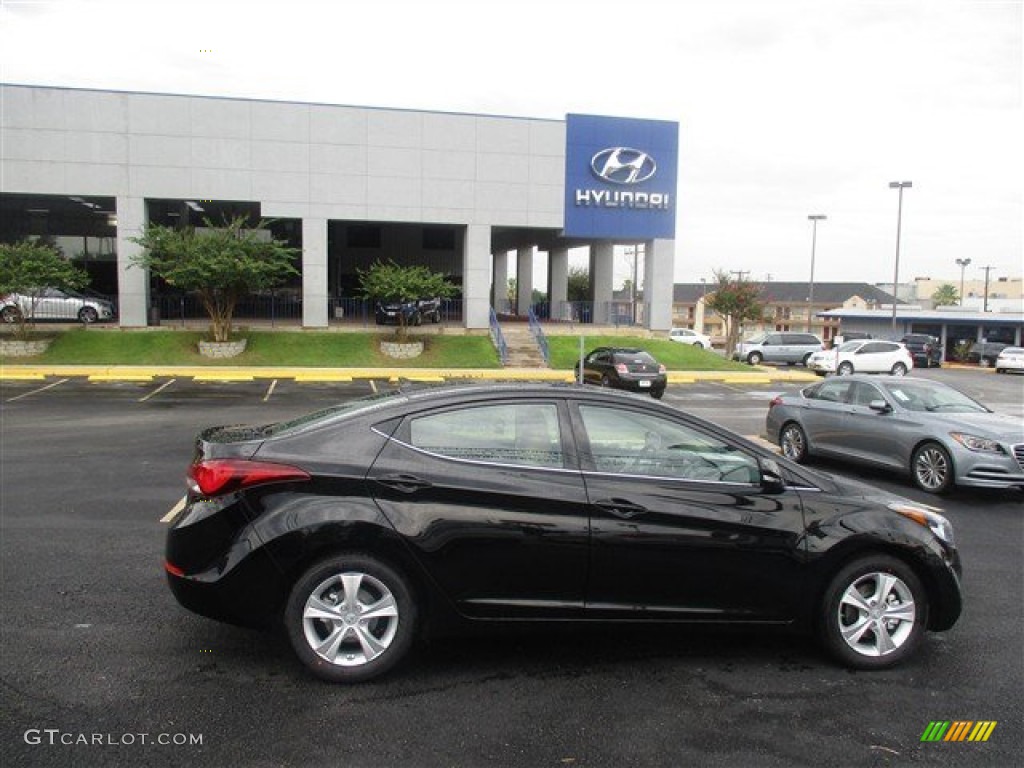 2016 Elantra Value Edition - Phantom Black / Beige photo #8