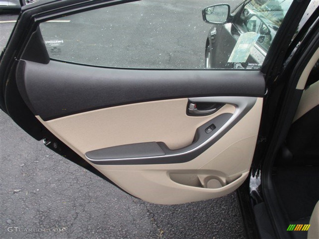 2016 Elantra Value Edition - Phantom Black / Beige photo #10