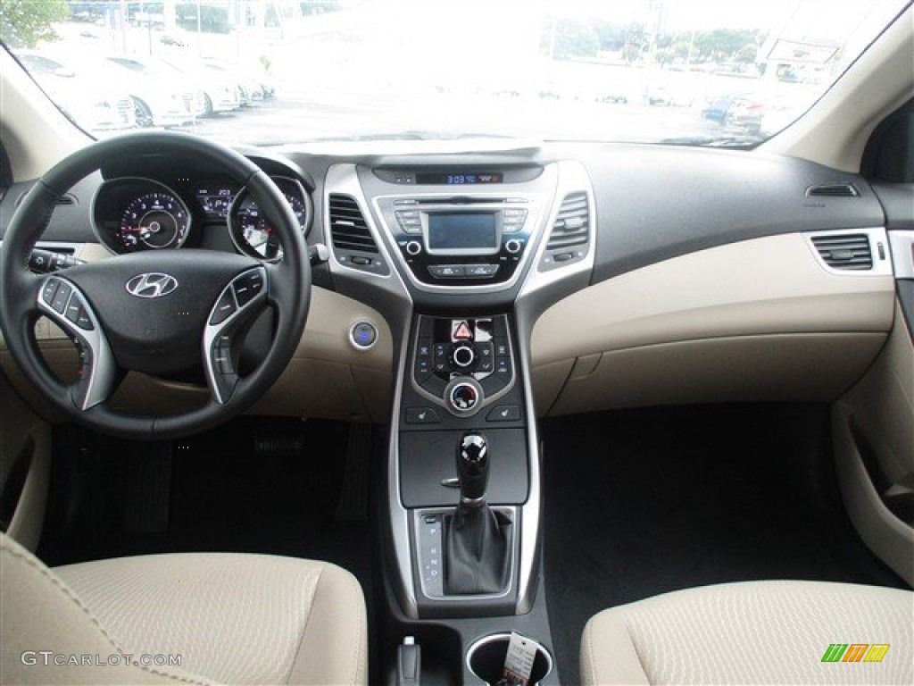 2016 Elantra Value Edition - Phantom Black / Beige photo #12