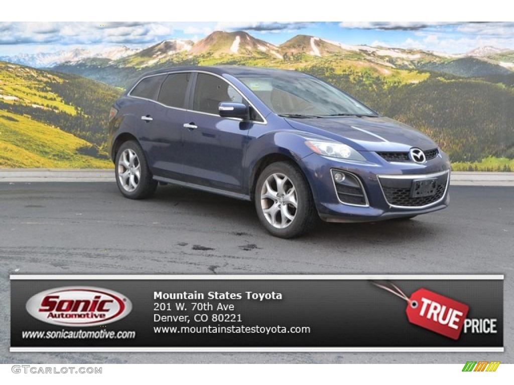 2010 CX-7 s Grand Touring AWD - Stormy Blue Mica / Black photo #1