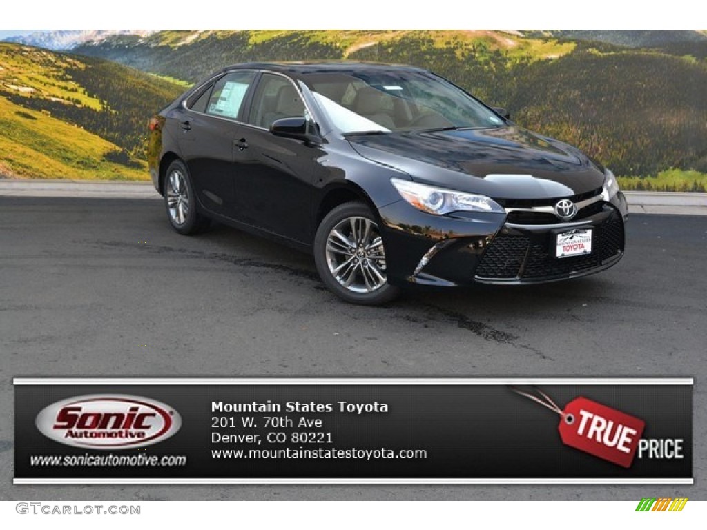 Midnight Black Metallic Toyota Camry