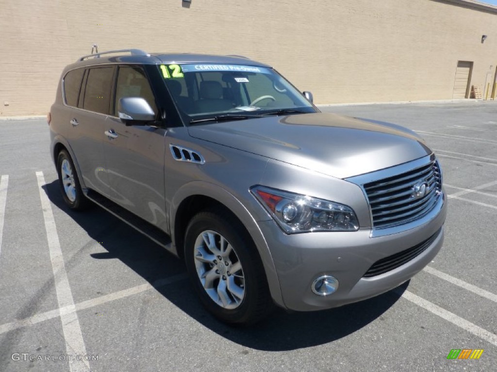 2012 QX 56 4WD - Platinum Graphite / Wheat photo #1