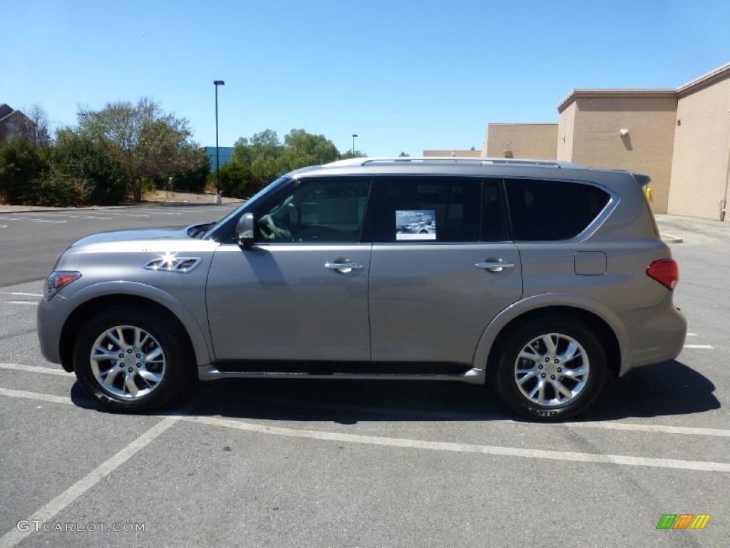 2012 QX 56 4WD - Platinum Graphite / Wheat photo #2