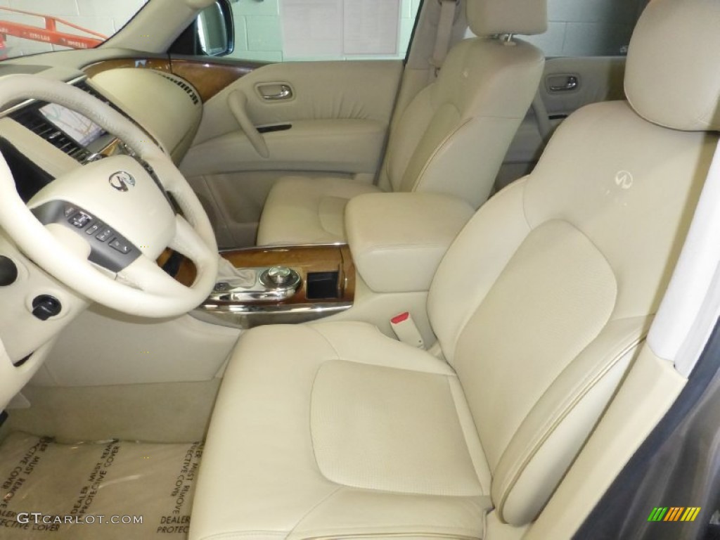 2012 QX 56 4WD - Platinum Graphite / Wheat photo #4