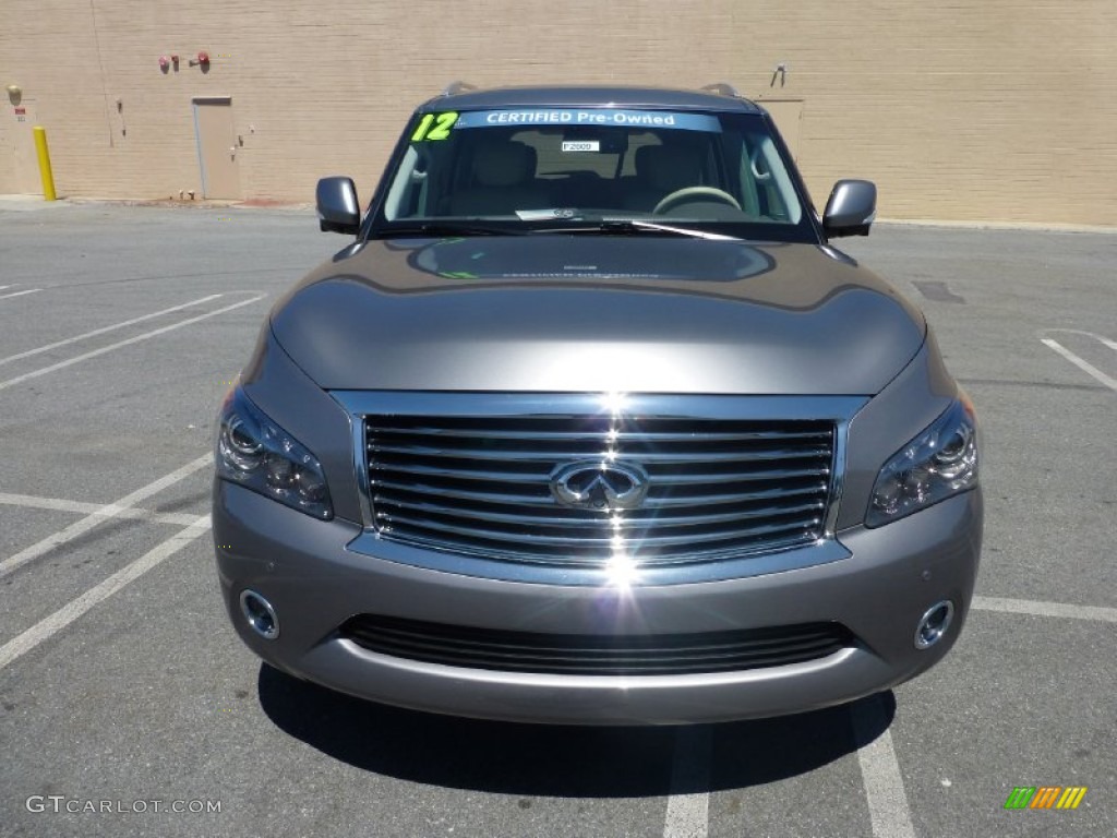 2012 QX 56 4WD - Platinum Graphite / Wheat photo #11