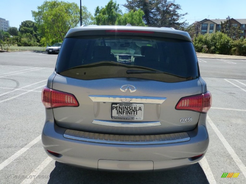 2012 QX 56 4WD - Platinum Graphite / Wheat photo #13