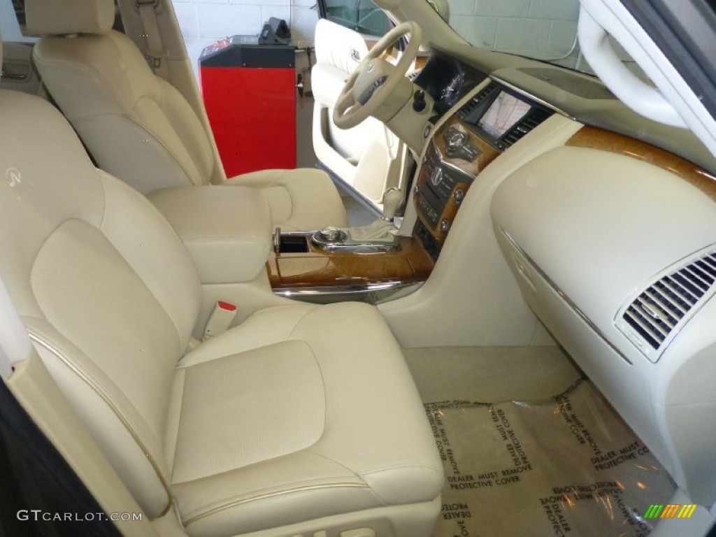 2012 QX 56 4WD - Platinum Graphite / Wheat photo #25