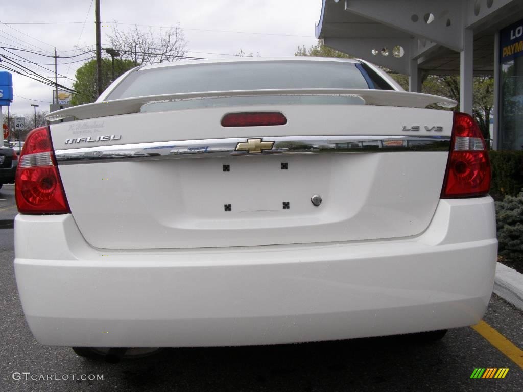 2005 Malibu LS V6 Sedan - White / Gray photo #5