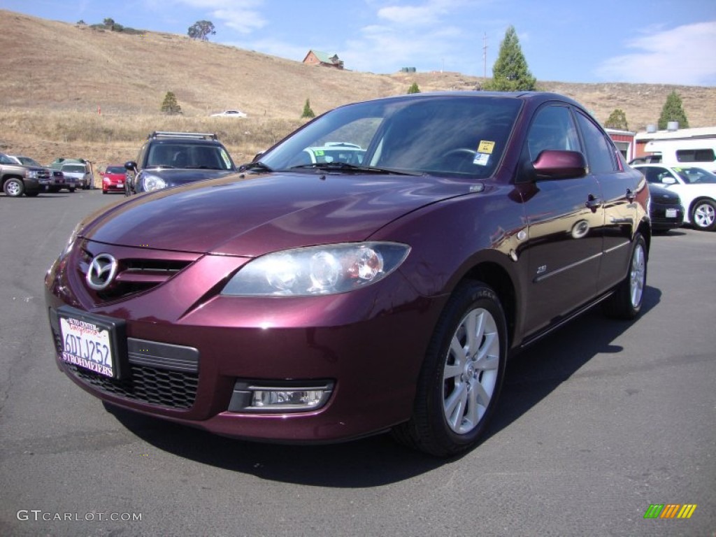 2008 MAZDA3 s Touring Sedan - Phantom Purple Mica / Black photo #3