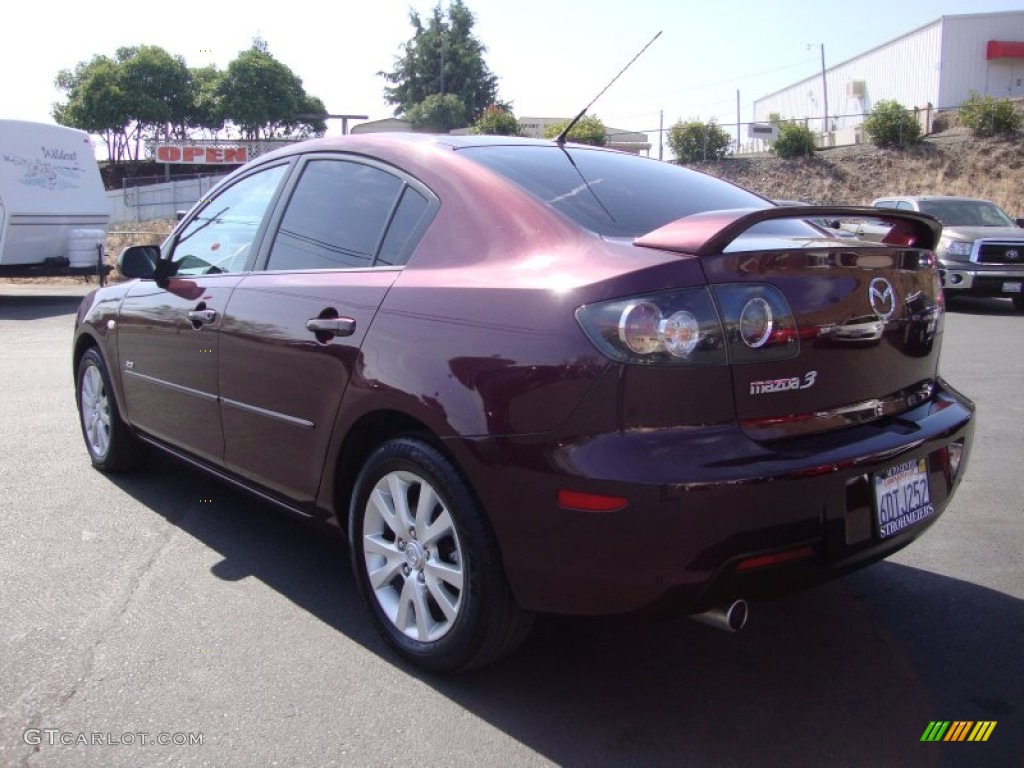 2008 MAZDA3 s Touring Sedan - Phantom Purple Mica / Black photo #5