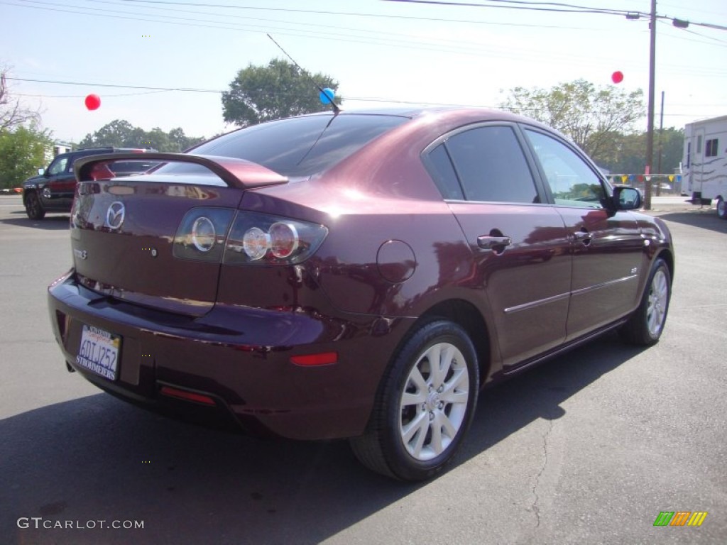 2008 MAZDA3 s Touring Sedan - Phantom Purple Mica / Black photo #7