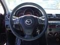 2008 Mazda MAZDA3 Black Interior Steering Wheel Photo