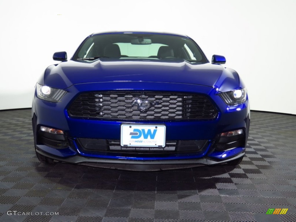 2015 Mustang V6 Coupe - Deep Impact Blue Metallic / Ebony photo #27