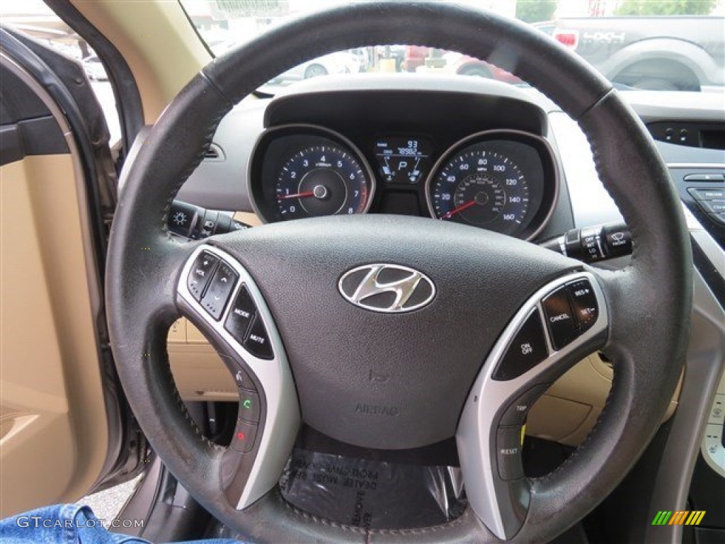 2012 Elantra GLS - Harbor Gray Metallic / Gray photo #25