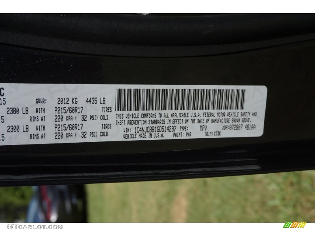 2016 Jeep Compass Sport Parts Photos