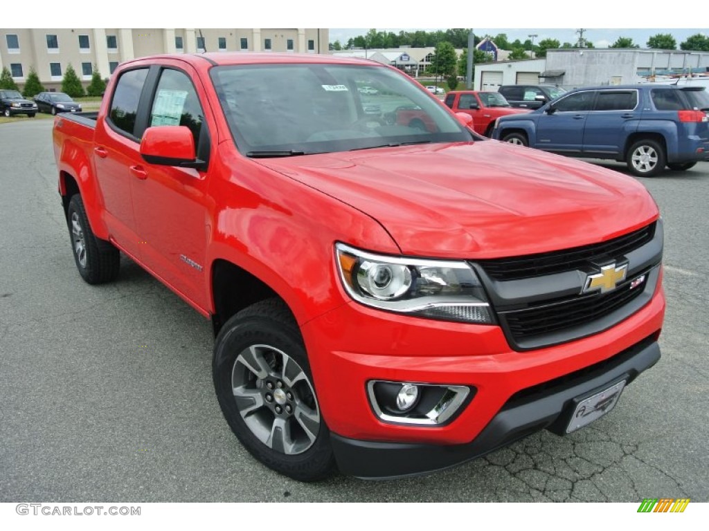 Red Hot 2016 Chevrolet Colorado Z71 Crew Cab Exterior Photo #106562068