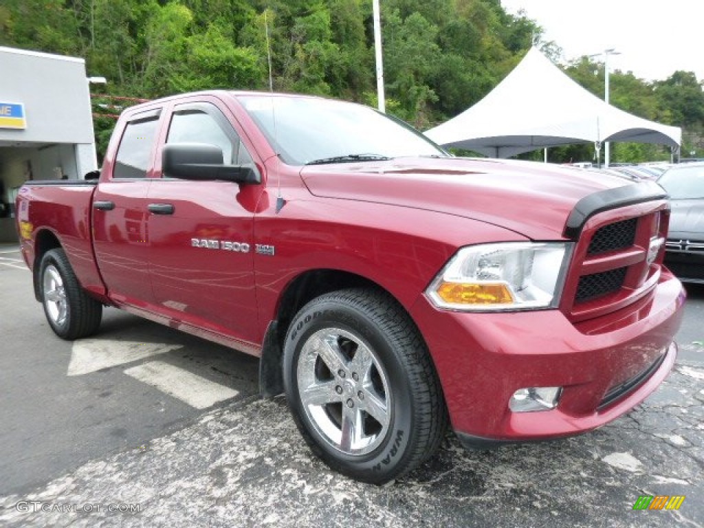 2012 Ram 1500 ST Quad Cab 4x4 - Deep Cherry Red Crystal Pearl / Dark Slate Gray/Medium Graystone photo #6