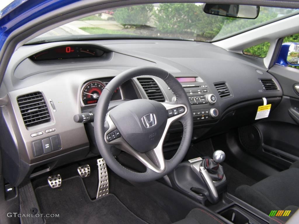 2008 Honda Civic Mugen Si Sedan Black Dashboard Photo #10656568