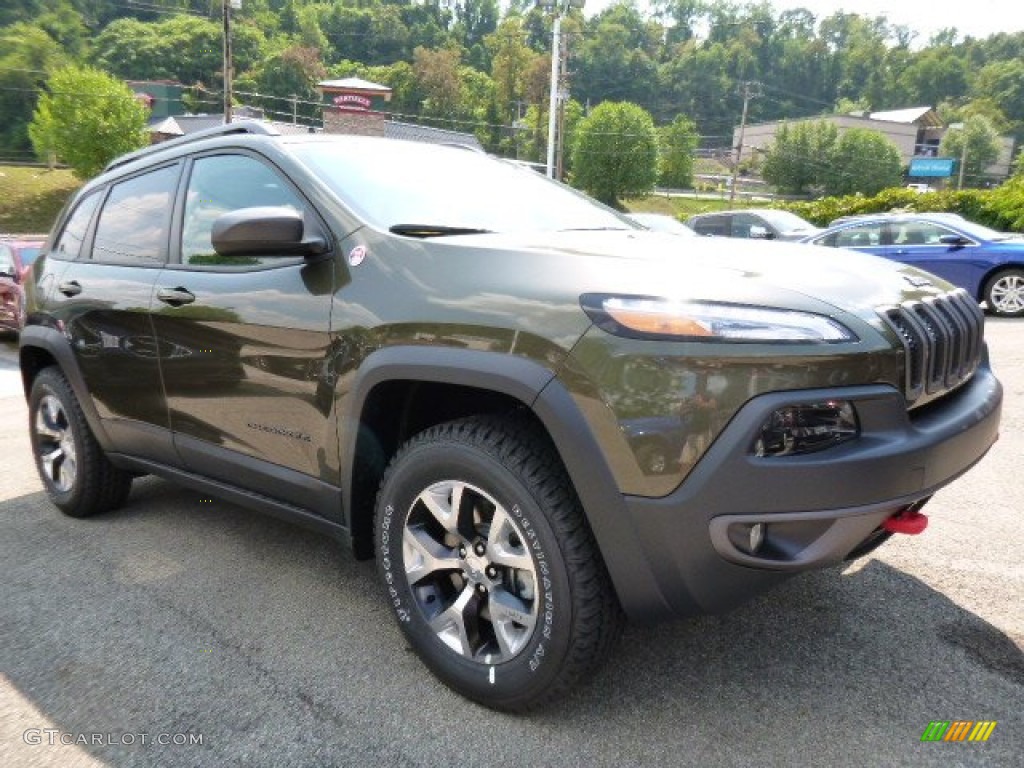 ECO Green Pearl 2016 Jeep Cherokee Trailhawk 4x4 Exterior Photo #106565911