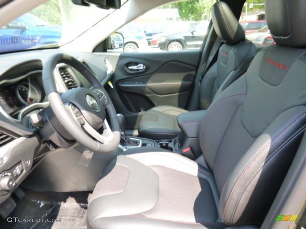Black Interior 2016 Jeep Cherokee Trailhawk 4x4 Photo #106565953