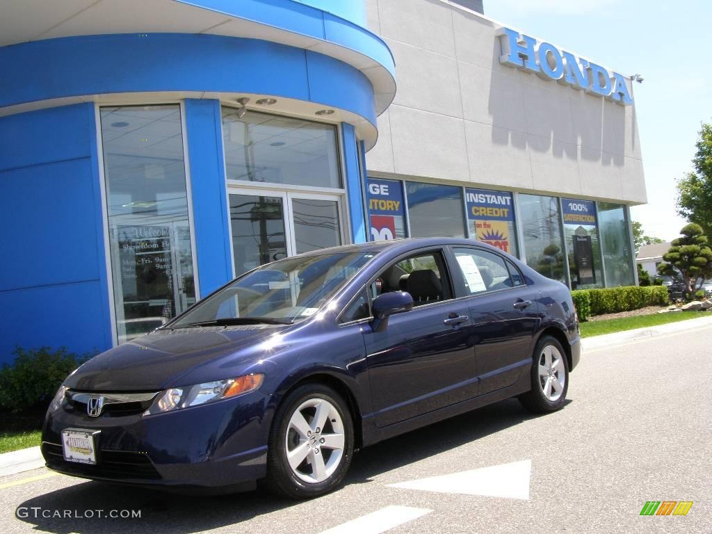 2007 Civic EX Sedan - Royal Blue Pearl / Gray photo #1