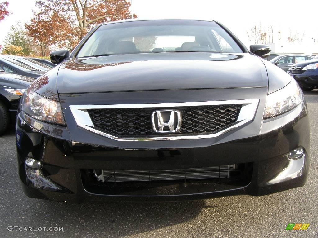 2009 Accord EX-L V6 Coupe - Crystal Black Pearl / Black photo #2