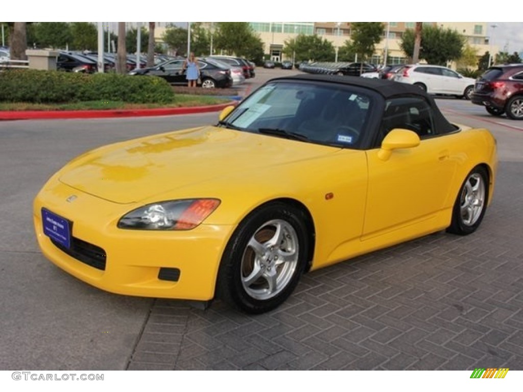 2001 S2000 Roadster - Spa Yellow / Black photo #2