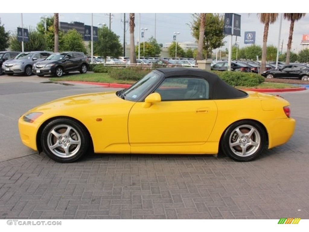2001 S2000 Roadster - Spa Yellow / Black photo #3