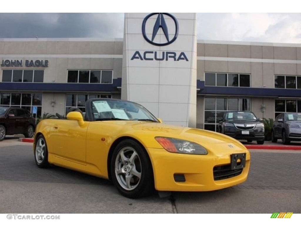 2001 S2000 Roadster - Spa Yellow / Black photo #17