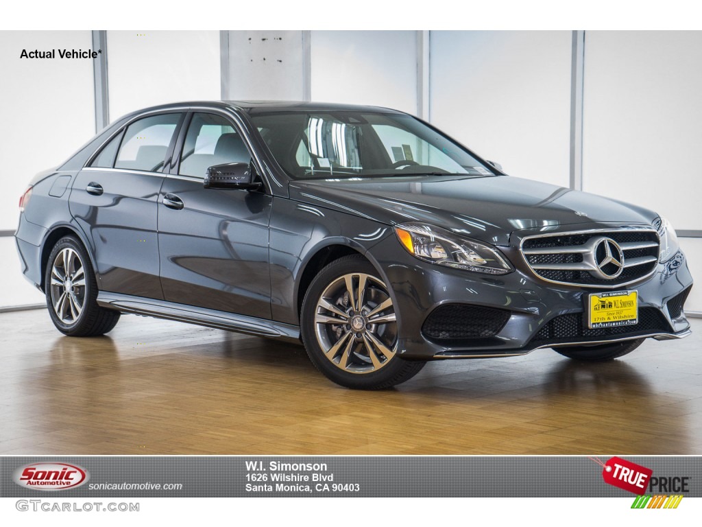 2016 E 250 Bluetec Sedan - Steel Grey Metallic / Black photo #1