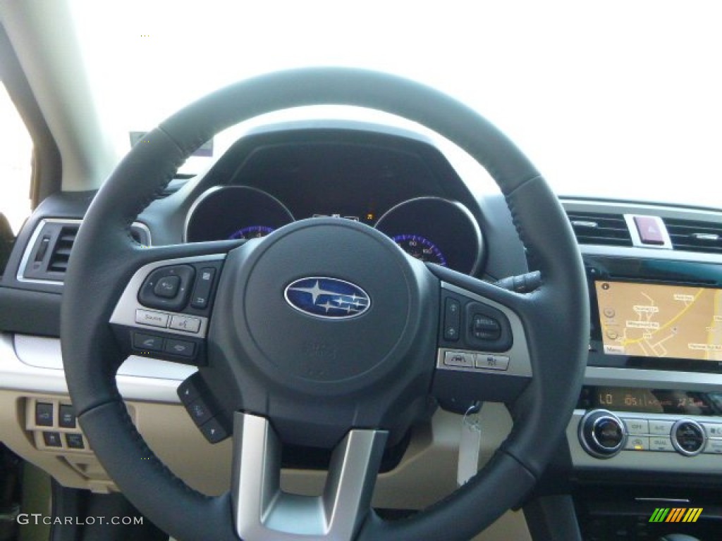 2016 Subaru Outback 2.5i Premium Warm Ivory Steering Wheel Photo #106578620