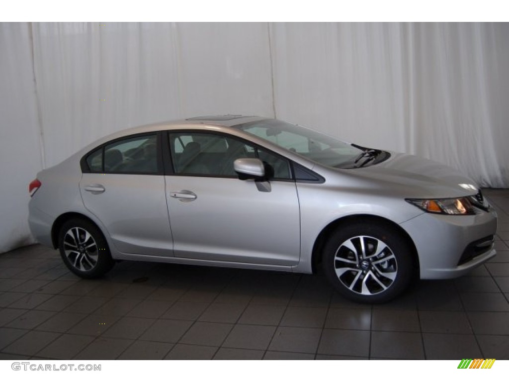 2015 Civic EX Sedan - Alabaster Silver Metallic / Gray photo #5