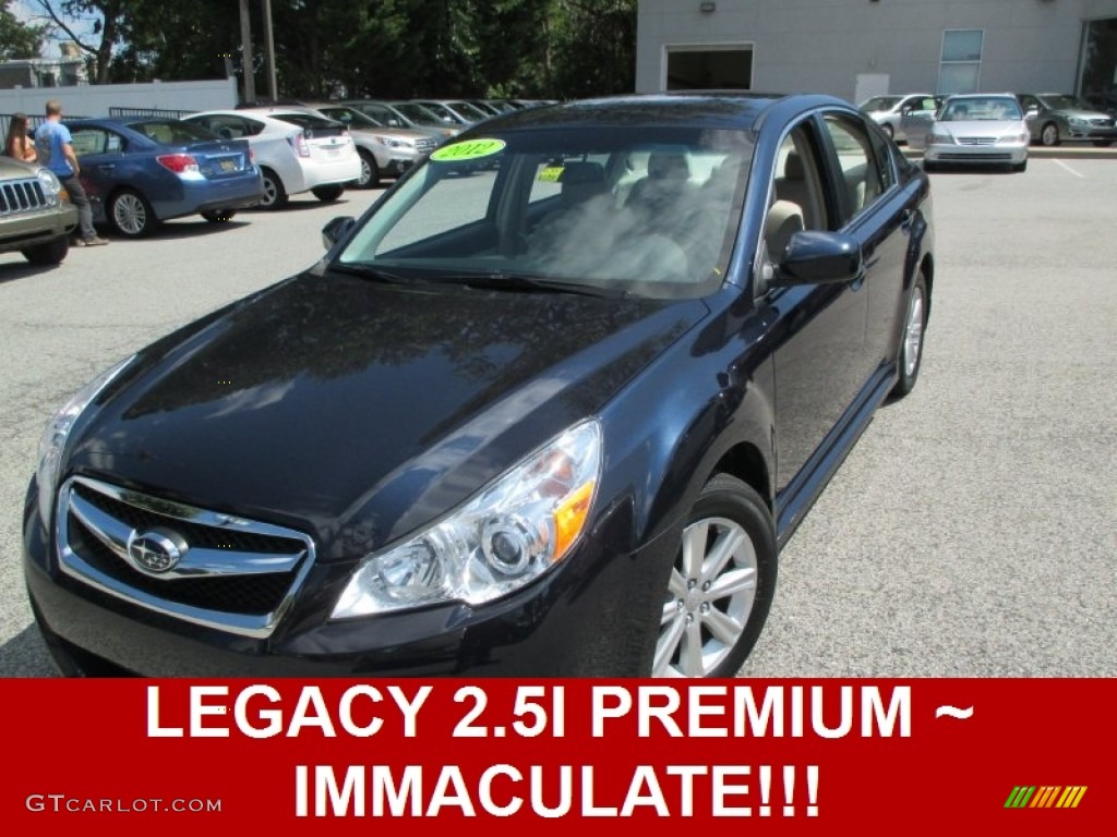 2012 Legacy 2.5i Premium - Crystal Black Silica / Warm Ivory photo #1
