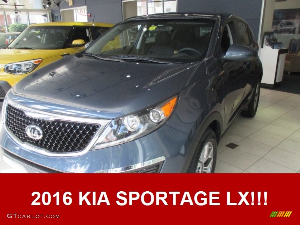 2016 Sportage LX - Twilight Blue / Black photo #1