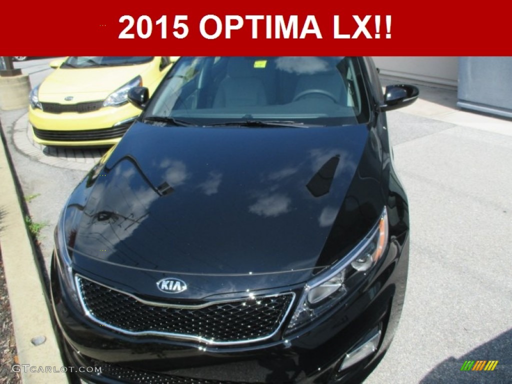 2015 Optima LX - Ebony Black / Gray photo #1