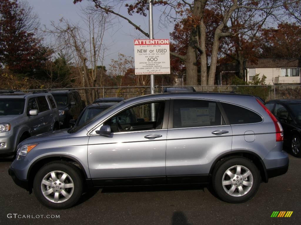 2009 CR-V EX-L 4WD - Glacier Blue Metallic / Gray photo #3