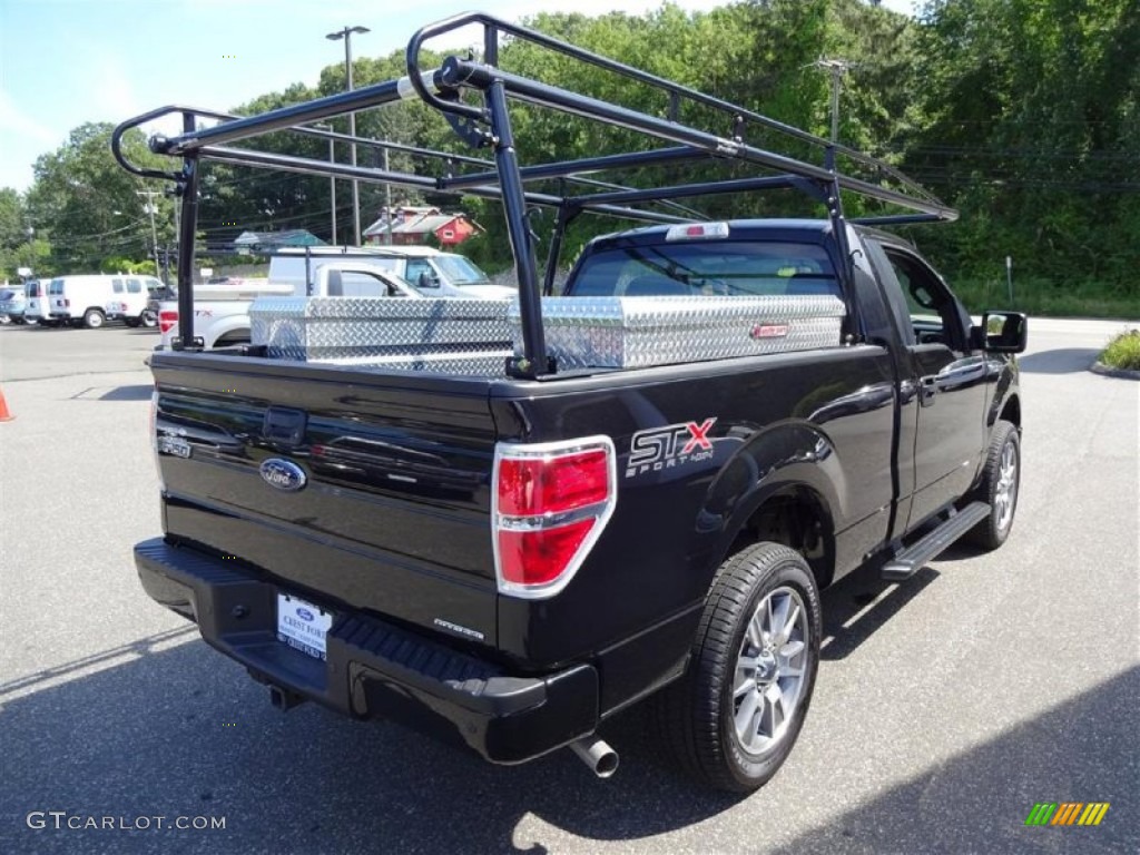 2014 F150 STX Regular Cab 4x4 - Tuxedo Black / Black photo #7