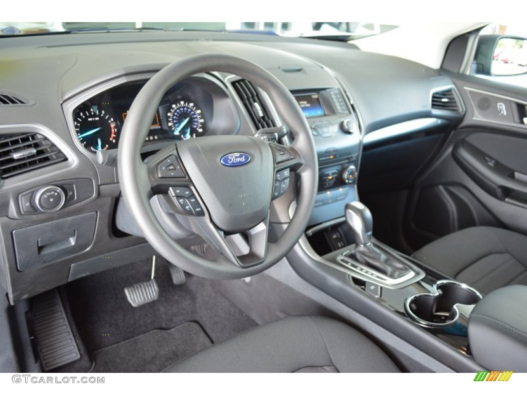 Ebony Interior 2015 Ford Edge SE AWD Photo #106591043