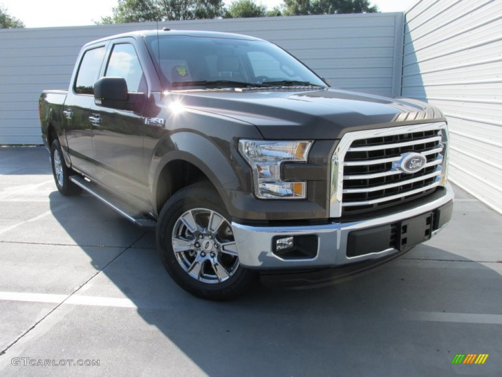 2015 F150 XLT SuperCrew - Caribou Metallic / Medium Earth Gray photo #2