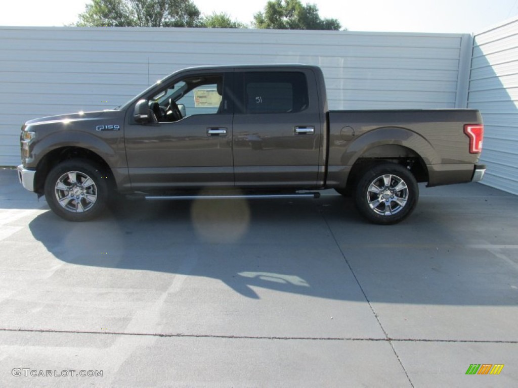 2015 F150 XLT SuperCrew - Caribou Metallic / Medium Earth Gray photo #6