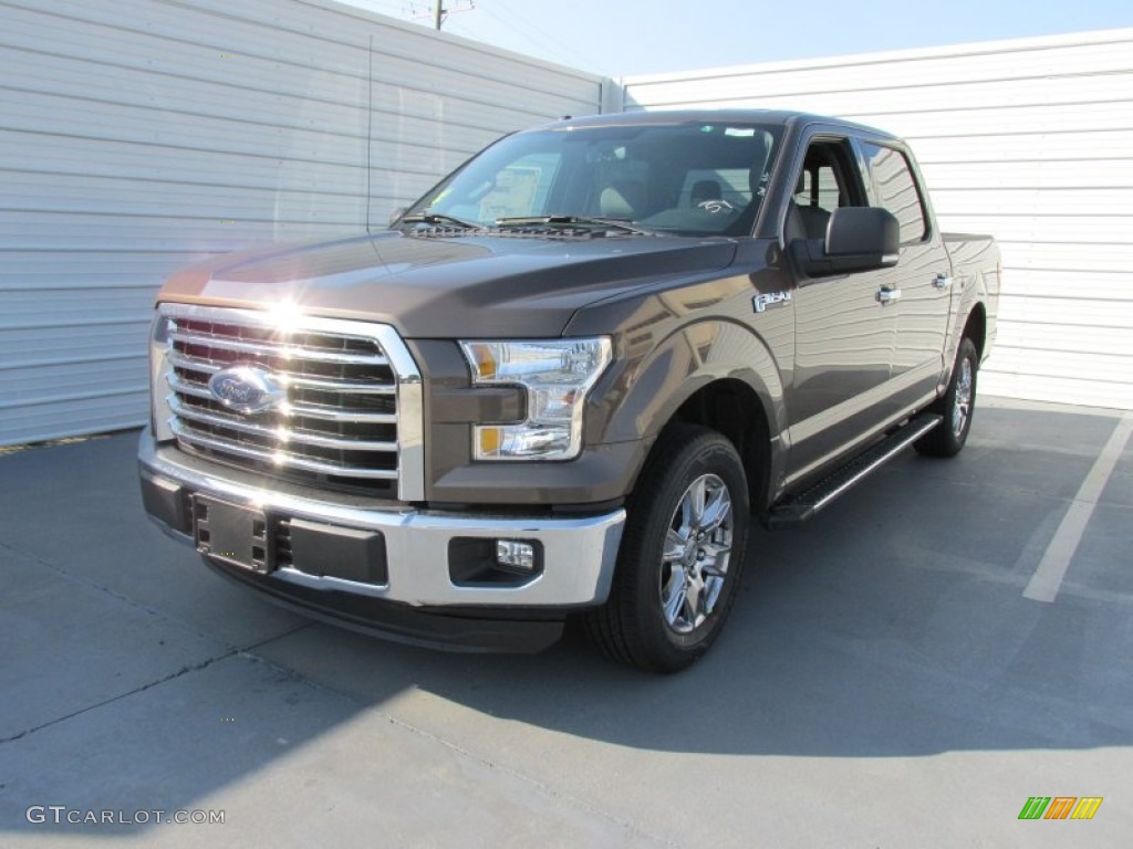 2015 F150 XLT SuperCrew - Caribou Metallic / Medium Earth Gray photo #7