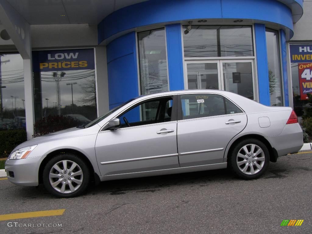 2006 Accord EX-L V6 Sedan - Alabaster Silver Metallic / Black photo #3