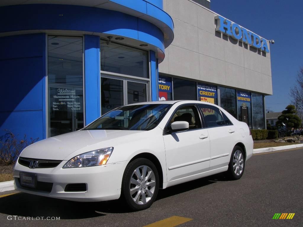 2006 Accord EX-L V6 Sedan - Taffeta White / Ivory photo #1
