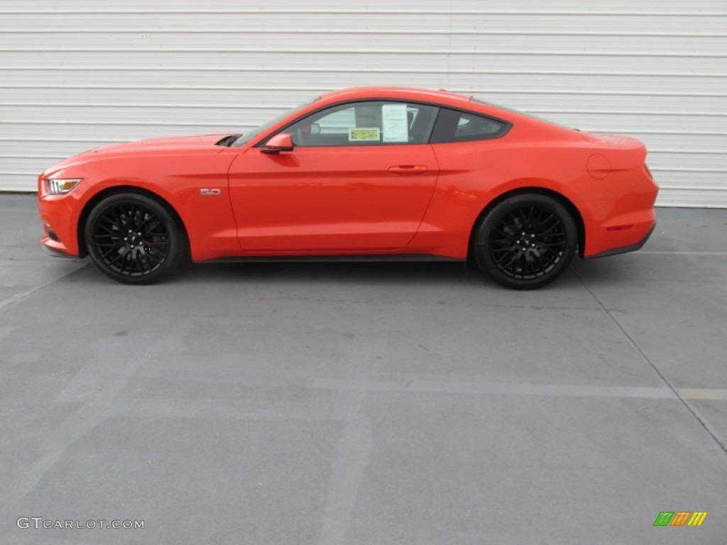 2015 Mustang GT Premium Coupe - Competition Orange / Ebony photo #6
