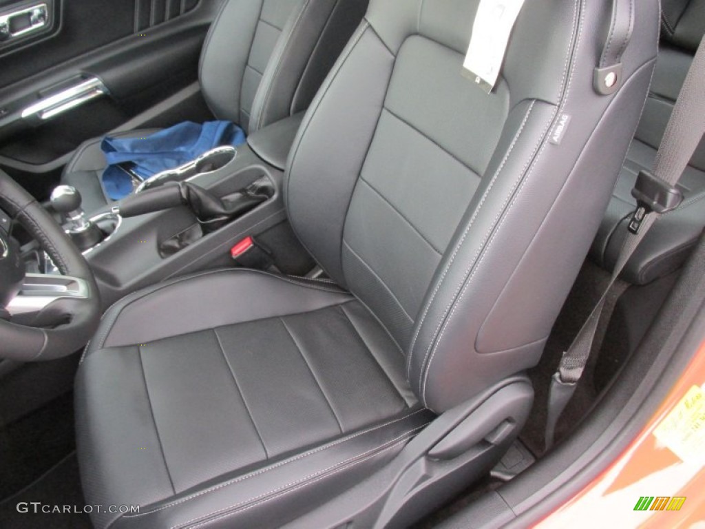 Ebony Interior 2015 Ford Mustang GT Premium Coupe Photo #106597142